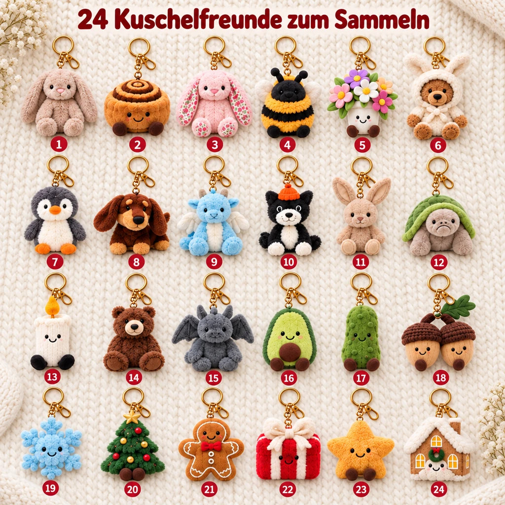 Alle 24 Kuschelfreunde aus dem JellyKalender