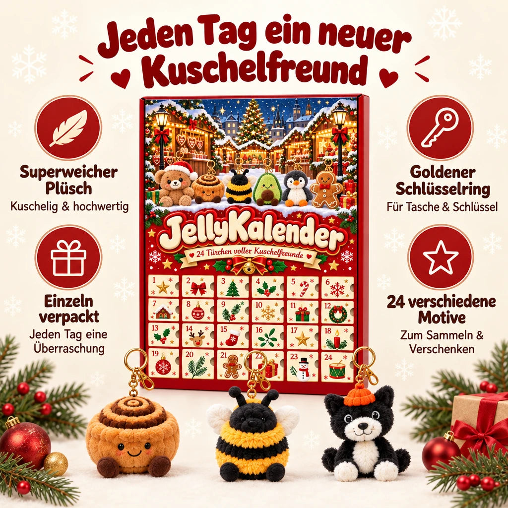 Superweicher Plüsch, goldener Schlüsselring, einzeln verpackt, 24 Motive