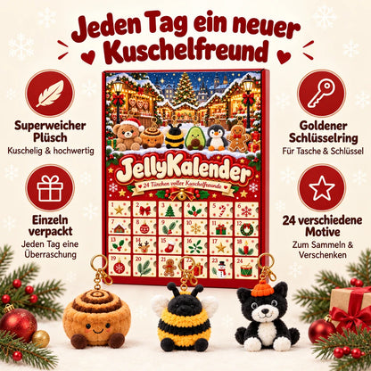 Superweicher Plüsch, goldener Schlüsselring, einzeln verpackt, 24 Motive